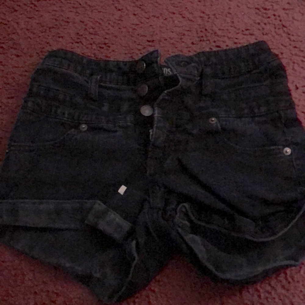 Black Jean shorts